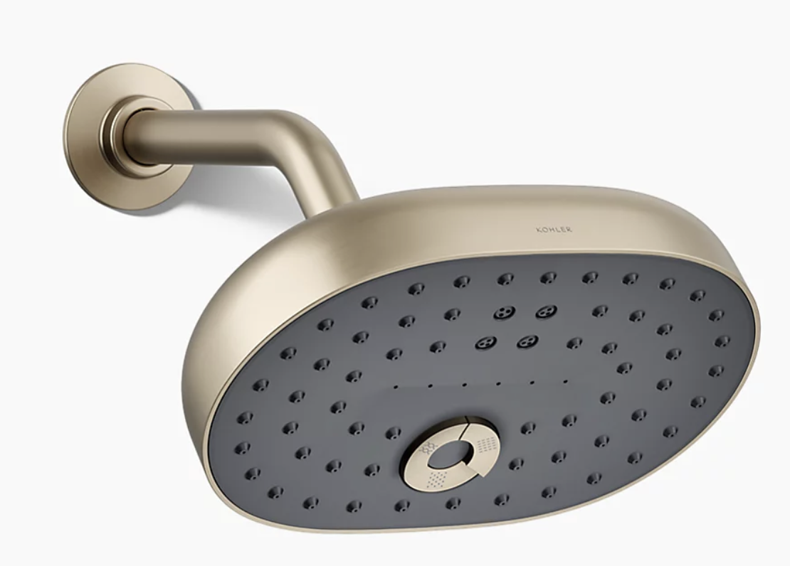 Kohler Statement Oval Multifunction Showerhead 1.75 GPM in Vibrant Brushed Bronze (K-26290-G)